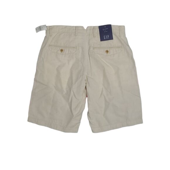 NEW Gap natural cream color linen blend  10" bermuda shorts 10 - Picture 3 of 11